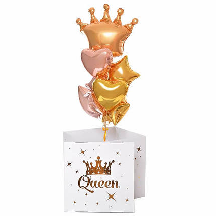 Коробка сюрприз "Queen" з фольгированными кулями, фото 1