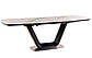 Стіл білий обідній розсувний Armani Ceramic 160-220х90см під мармур з чорними матовими ніжками, фото 10