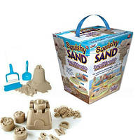 Кинетический песок Squishy Sand с набором инструментов.