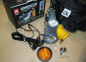 Компрессор, 12V, 7Атм, 30л/мин, фонарь, прикуриватель, кабель 3м, шланг 1м,(ДК)