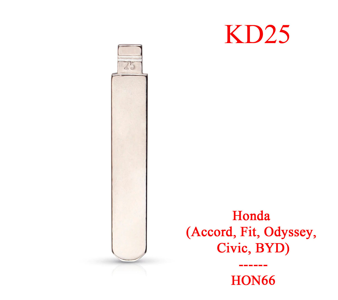 Keydiy жало викидне лезо ключа Honda (HON66) No 25 Accord, Fit, Odyssey, Civic, BYD