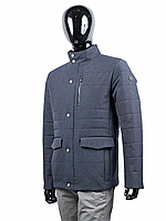 Куртка мужская демисезонная воротник стойка с накладными карманами и воротником стойко