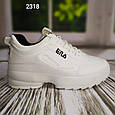 Жіночі кросівки білі в стилі FILA Disruptor, фото 5