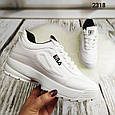 Жіночі кросівки білі в стилі FILA Disruptor, фото 6