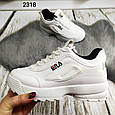 Жіночі кросівки білі в стилі FILA Disruptor, фото 2