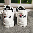 Жіночі кросівки білі в стилі FILA Disruptor, фото 9