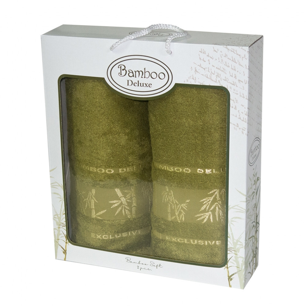 Набір рушників Gursan Bamboo 2*50х90+70х140см, 3231_olivka