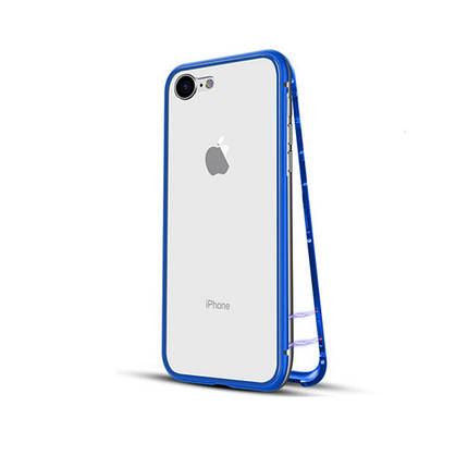 Чохол накладка xCase для iPhone 7/8/SE 2020 Magnetic Case прозорий синій, фото 1