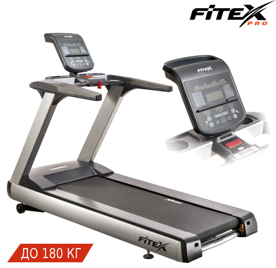 Бігова доріжка Fitex RT500. Професійна. Полотно 152,4 х 55,8. Кут нахилу: 0-15%. До 180 кг.