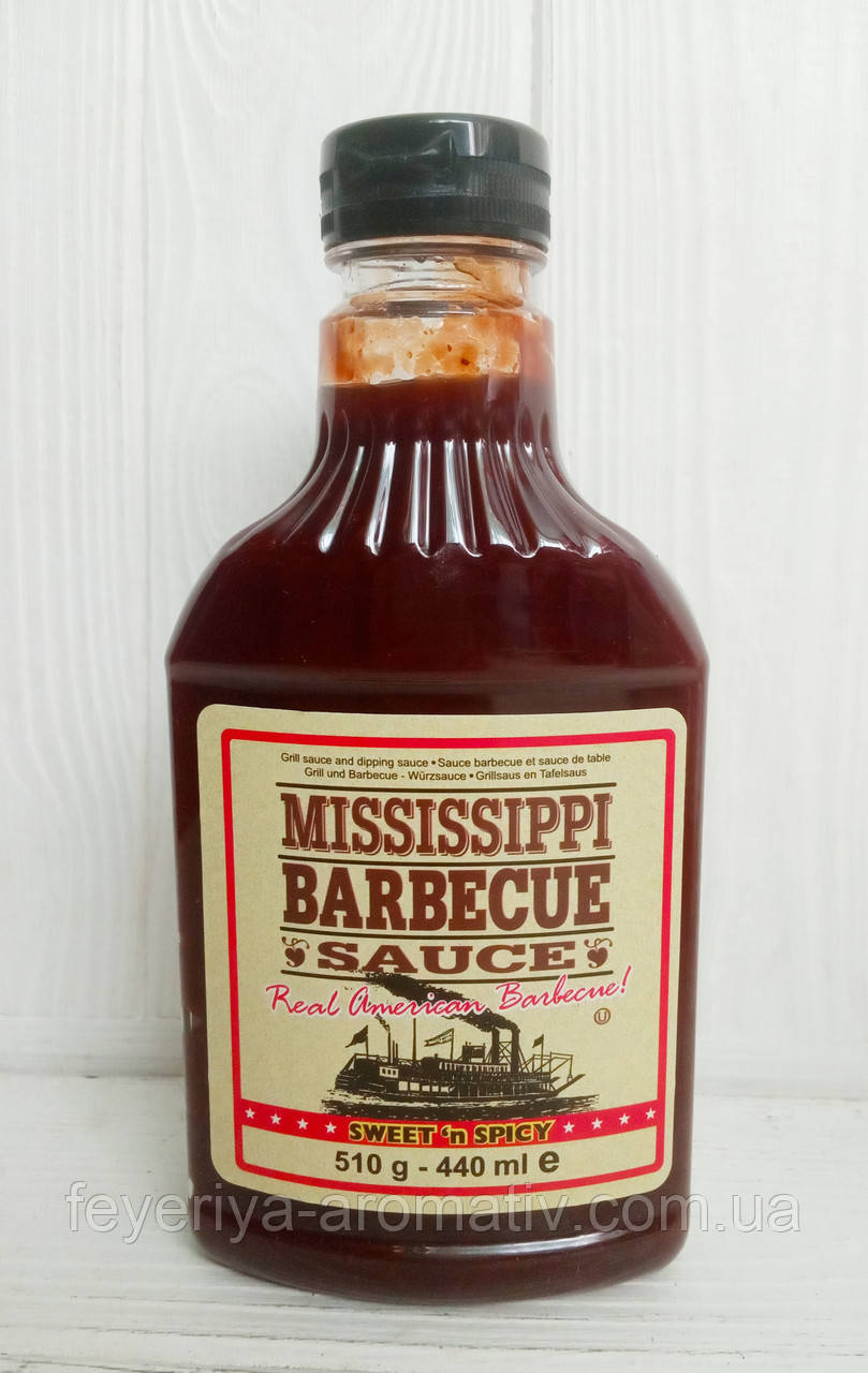 Соус солодко-гострий BBQ Mississippi Sweet&spicy 440 мл (США)