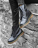 Демісезонні жіночі черевики Dr.Martens Classic Black шкіряні чорні, фото 3