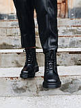 Демісезонні жіночі черевики Dr.Martens Mono Black чорні, фото 3