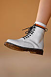 Демісезонні жіночі черевики Dr.Martens White шкіряні білі, фото 7