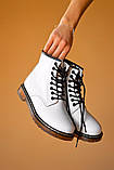 Демісезонні жіночі черевики Dr.Martens White шкіряні білі, фото 8