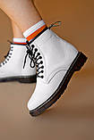 Демісезонні жіночі черевики Dr.Martens White шкіряні білі, фото 5