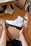 Демісезонні жіночі черевики Dr.Martens White шкіряні білі, фото 6