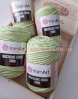 Пряжа шнур Макраме корд 3 мм YarnArt Macrame Cord 3мм салатового цвета
