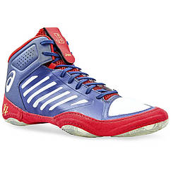 Борцівки замшеві ASICS J702N-4901 (р-р 39,5-45) (верх-замша, низ-неслизька гума, темно-синій-червоний)