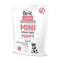 Корм сухой для щенков и молодых собак миниатюрных пород Brit Care Mini GF Puppy Lamb 400 г (ягненка)