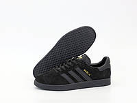 Мужские кроссовки Adidas Gazelle Black, черные кроссовки адидас газели