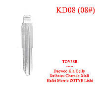 Keydiy жало выкидное лезвие ключа № 08 TOY38R KD 08# Daewoo Kia Gelly Daihatsu Charade Xiali Hafei Merrie ZOTY