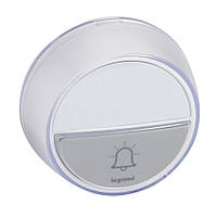 Кнопка для бездротового дзвінка Legrand КОМФОРТ на батарейці IP44 білий (94278)