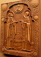 Ікона різьблена Петро і Февронія No2