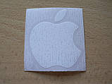 Наклейка vc APPLE 48х57мм біла з плівки контурна епл яблуко яблучко на авто, фото 3