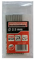 Сверло по металлу 2.5х30х57 мм цилиндрический хвостовик (DIN 338), HAISSER (HS101004/2011107) 15834