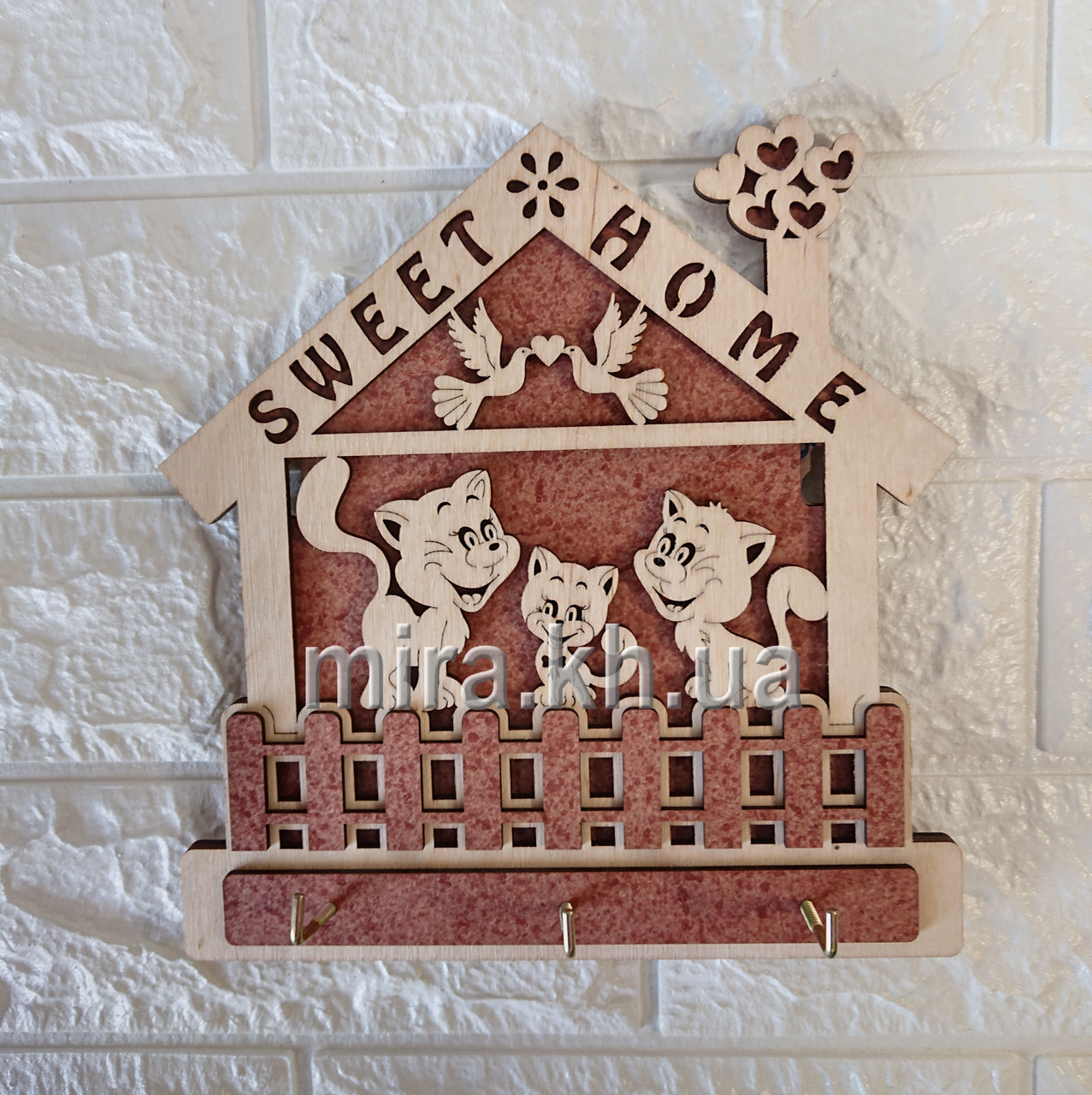 Ключниця №38 Кошенята в будиночку "Sweet home-Любий дім", фото 1