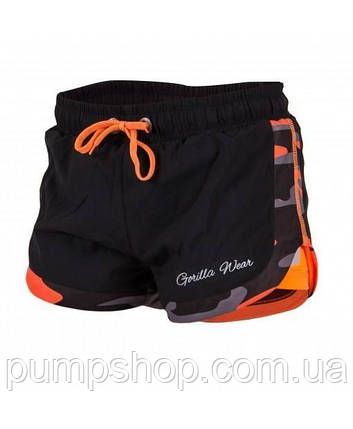 Жіночі спортивні шорти Gorilla Wear Denver Shorts Неон-жовтогарячі L, фото 2