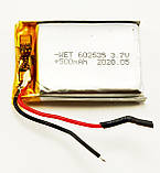 Літій-полімерний акумулятор Li-pol 602535, 500 mAh 3.7 V 1 шт., фото 2
