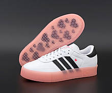 Кросівки жіночі Adidas SambaRose W "білі з рожевим" р. 37-39