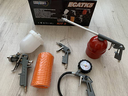 Набір пневмоінструменту для компресора Euro Craft ECATK5 / 5шт, фото 2
