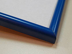 Рамка А4 (210х297).Профіль округлений 14 мм. Синій напівматовий