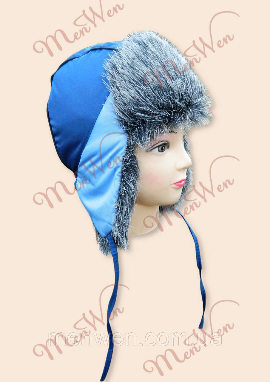 Зимова шапка вушанка на хлопчика 3-9 років, фото 1