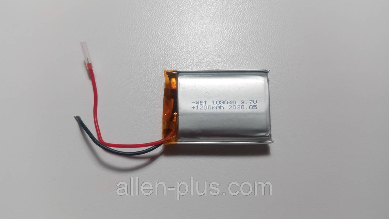 Акумулятор Li-Pol 103040 3,7V 1200mAh (10*30*40 мм)