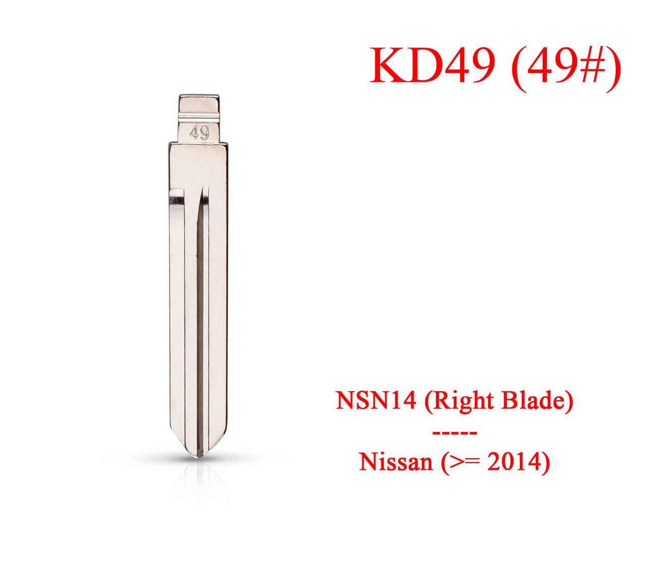 Keydiy жалочко викидне лезо ключа Nissan (NSN14 Right Blade) праве нарізання 2014 No 49 KD 49#, фото 1