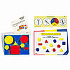 Блоки Дьєнеша "Вивчаємо кольори, фігури, розміри" з картками і спіннером (60 блоків) EDX Education, фото 2