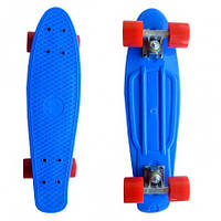 Скейт Пенні Борд (Penny Board) з світяться колесами. 22 дюйма блакитний