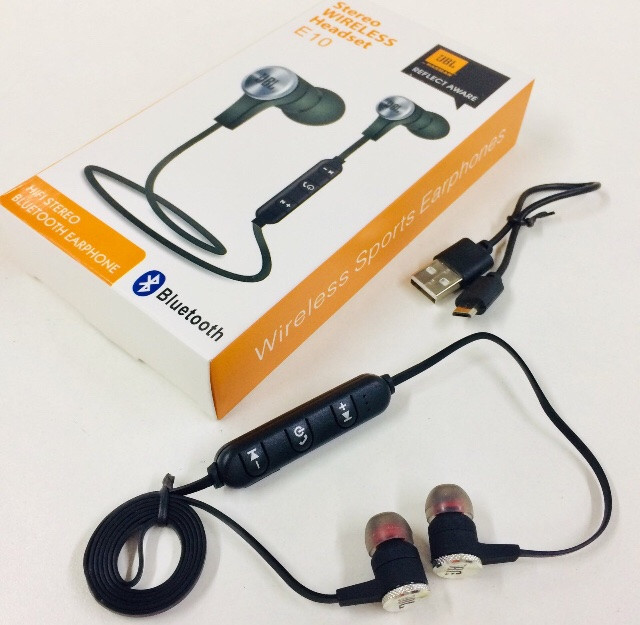 Навушники вакуумні з мікрофоном Bluetooth JBL T-E10BT (400), фото 1