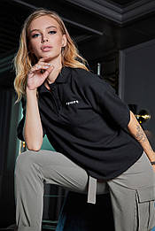 Чорна жіноча футболка з принтом Classic (42–46р) різний принт
