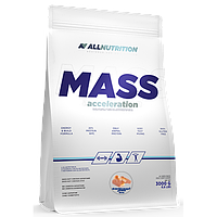 Гейнер для набора массы AllNutrition Mass Acceleration (3 кг) оллнутришн Chocolate Caramel Nougat