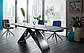 Чорний стіл Westin 160-240х90см із загартованого скла на металевому каркасі в стилі лофт Польща, фото 5