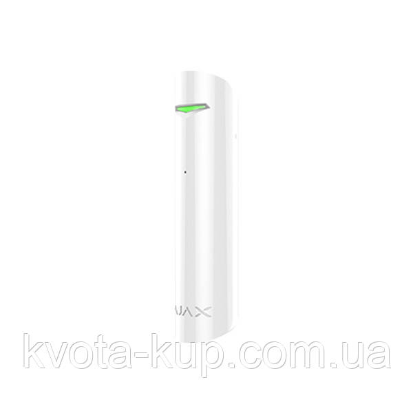 Бездротовий датчик розбиття скла Ajax GlassProtect білий, фото 1