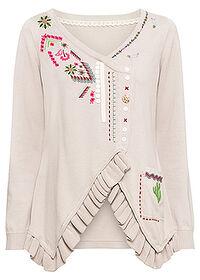 Ефектний пуловер батал з нефарбованої пряжі Rainbow, фото 1