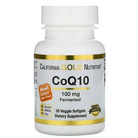 Витамины коэнзим Q10 California Gold Nutrition CoQ10 100 mg (30 капсул.)