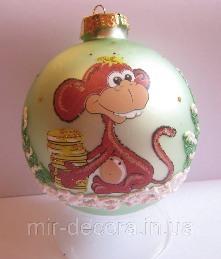 Шар новогодний 85 мм, фото 1