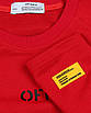 Світшот чоловічий червоний OFF-WHITE №5 Р-2 RED XS(Р) 19-529-201-001, фото 3