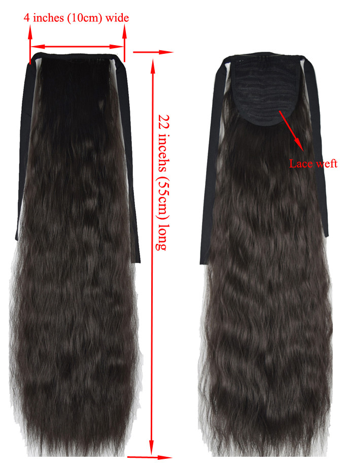 Хвост, шиньон на ленте из искусственных волос, гофре #68 - фото 4 - id-p1235306995